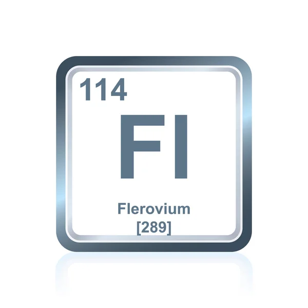 Флеровий химических элементов из периодической таблицы — стоковый вектор