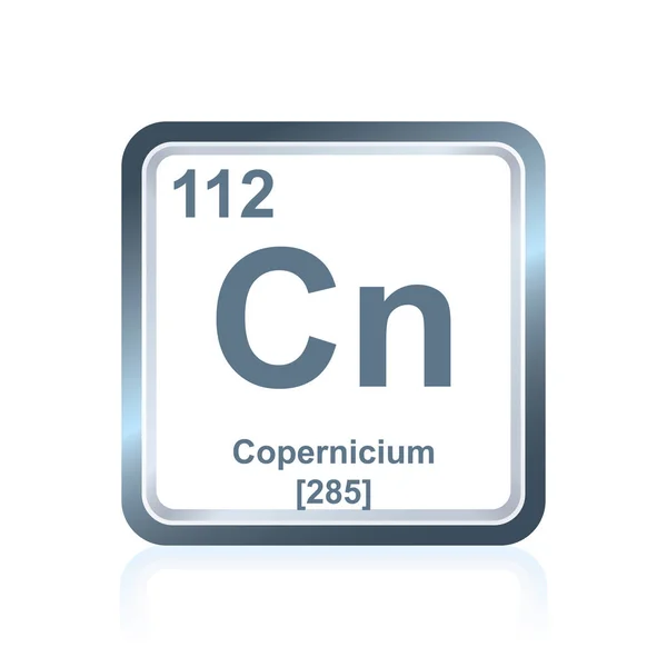 Elemento chimico copernicium della tavola periodica — Vettoriale Stock
