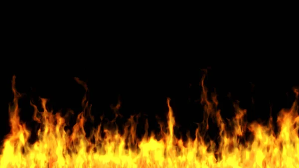 Płomienie na czarnym tle — Zdjęcie stockowe