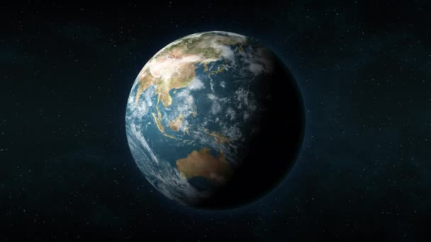 Planeta Země Viděna Vesmíru Přibližuje Wuhan Hlavnímu Městu Provincie Hubei — Stock video