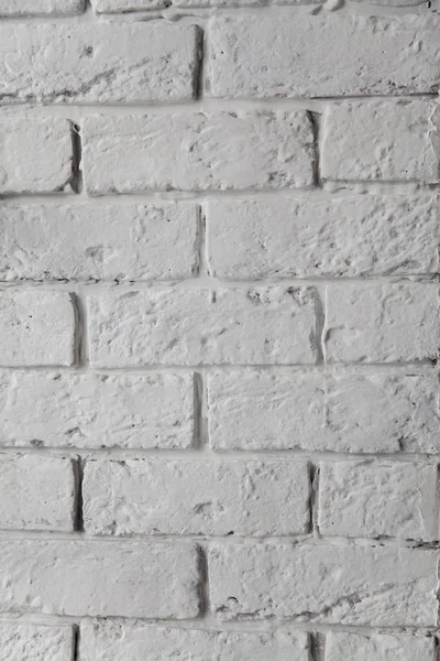 Branco pintado parede de tijolo textura fundo para inscrições — Fotografia de Stock