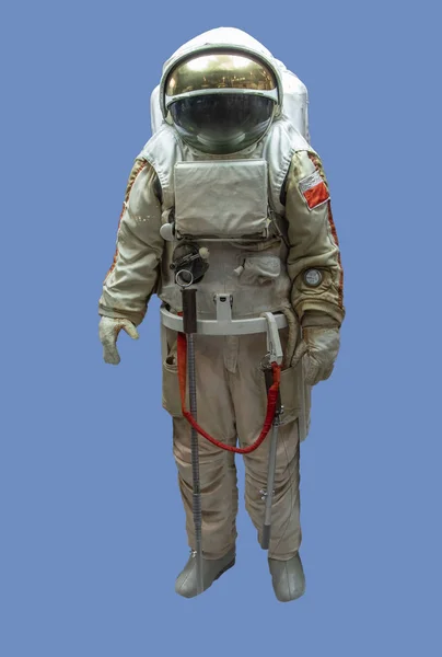 Astronaut in spacesuit . Conquest of Space Concept, Isolate on b — Stock Photo, Image