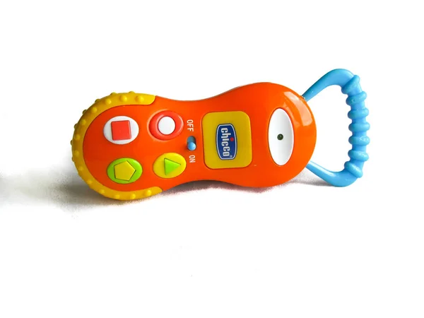 Jouet pour enfants téléphone orange — Photo