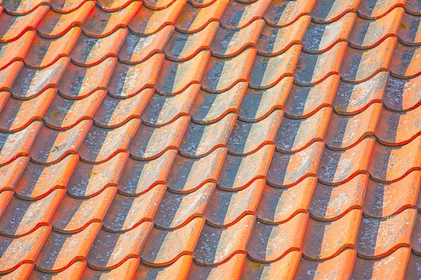 Roof tiles. The old roof close up. Old architecture. Vintage roo