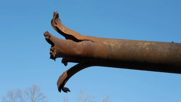 Cannone Strappato Del Serbatoio Seconda Guerra Mondiale Simbolo Pace Fine — Foto Stock