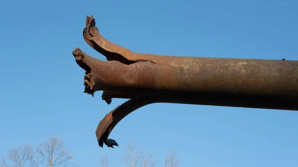 Cannone Strappato Del Serbatoio Seconda Guerra Mondiale Simbolo Pace Fine — Foto Stock