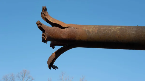 Torn Cannon Tank Second World War Symbol Peace End War — Stock Photo, Image