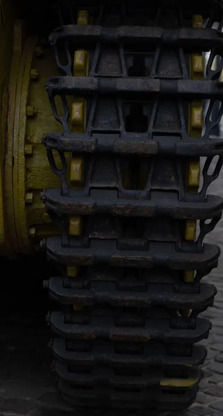 Caterpillar Tank Times Second World War Close — Stock Photo, Image