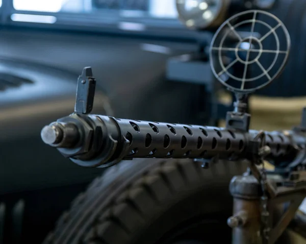 Machinegeweer Van Grote Patriottische Oorlog Gevechtswapen Vintage Close — Stockfoto