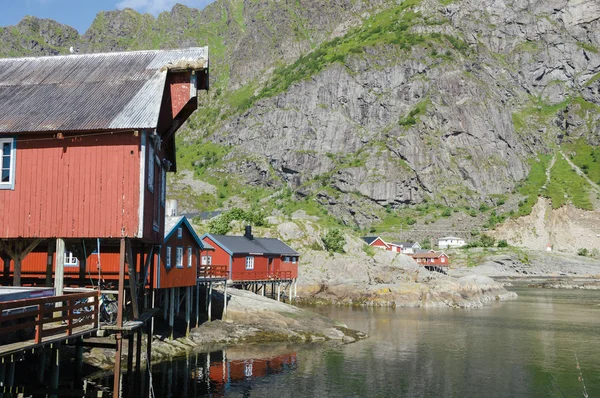 전통적인 rorbu a, Lofoten 섬, 노르웨이, 유럽 — 스톡 사진