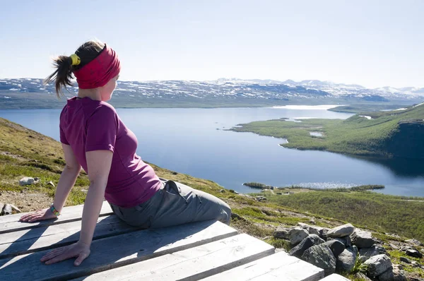 Watching Lapland landscape Royalty Free Stock Photos