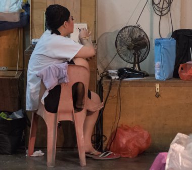 Bir Çin opera Tiyatrosu oyuncuları