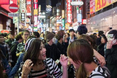 Cadılar Bayramı kutlama, Shibuya, Tokyo, Japonya