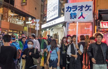 Cadılar Bayramı kutlama, Shibuya, Tokyo, Japonya