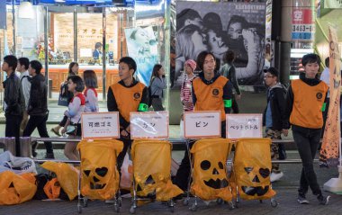 Cadılar Bayramı kutlama, Shibuya, Tokyo, Japonya