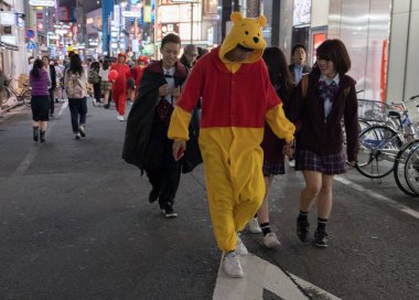 Cadılar Bayramı kutlama, Shibuya, Tokyo, Japonya