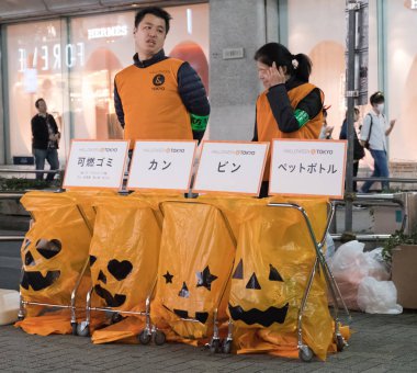 Cadılar Bayramı kutlama, Shibuya, Tokyo, Japonya