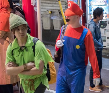 Cadılar Bayramı kutlama, Shibuya, Tokyo, Japonya