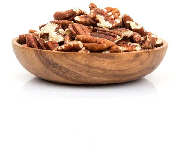 Pecan nuts in bowl — Stock Photo, Image