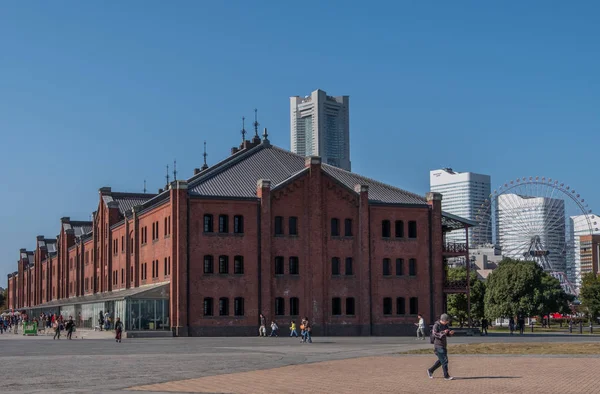 Yokohama červených cihel sklad — Stock fotografie