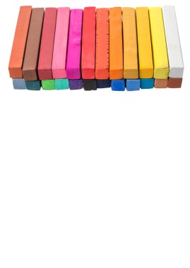 Çeşitli renk pastel tebeşir sopa