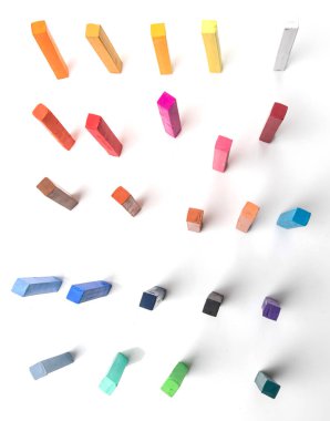 Çeşitli renk pastel tebeşir sopa