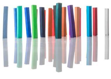 Çeşitli renk pastel tebeşir sopa