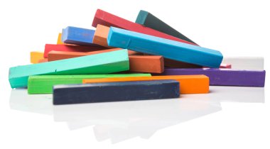 Çeşitli renk pastel tebeşir sopa