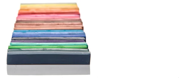 Diverse kleuren van krijt pastel stokken — Stockfoto