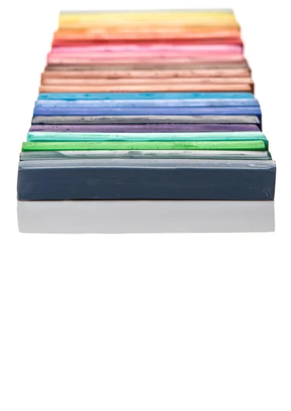 Various colors of chalk pastel sticks — Stock Photo, Image