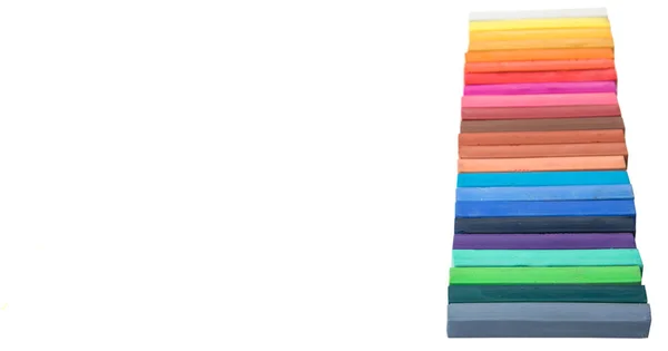 Diverse kleuren van krijt pastel stokken — Stockfoto