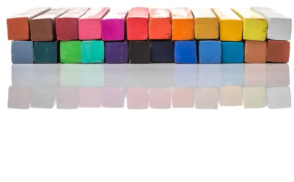 Diverse kleuren van krijt pastel stokken — Stockfoto