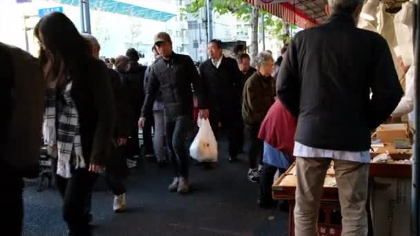 Tokio Japonia Grudnia 2017 Turystów Ludzi Mieszając Chodzą Scena Ranka — Wideo stockowe