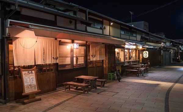 Vacía Nawate Dori Frog Street Ciudad Matsumoto Por Noche — Foto de Stock