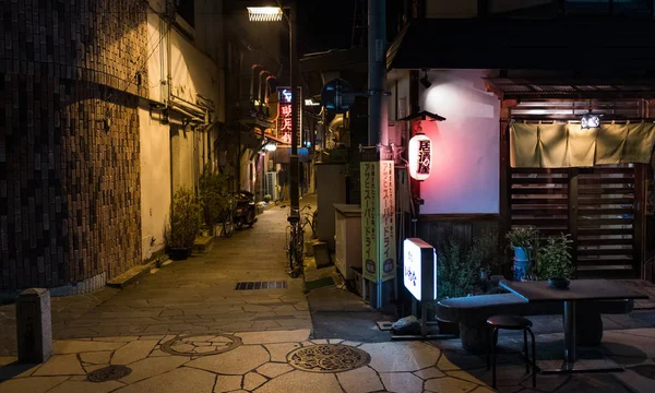 Vacía Nawate Dori Frog Street Ciudad Matsumoto Por Noche —  Fotos de Stock