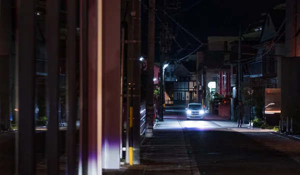 Ματσουμότο Στους Δρόμους Της Πόλης Νύχτα Ιαπωνία — Φωτογραφία Αρχείου