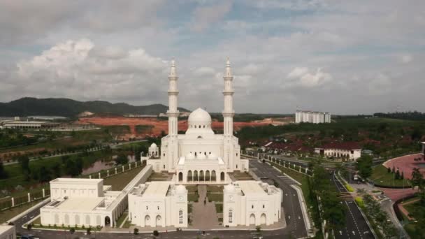 Seremban Negeri Sembilan Malajsie Října2019 Pohled Exteriéru Nově Vybudovanou Mešitu — Stock video