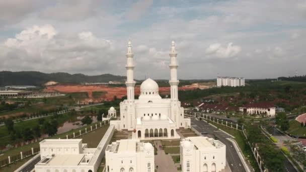 Seremban Negeri Sembilan マレーシア 2019年10月31日 新しく建てられたスリランカ センダヤン モスクの外観 — ストック動画