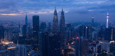 Hong Kong şehrinin manzarası