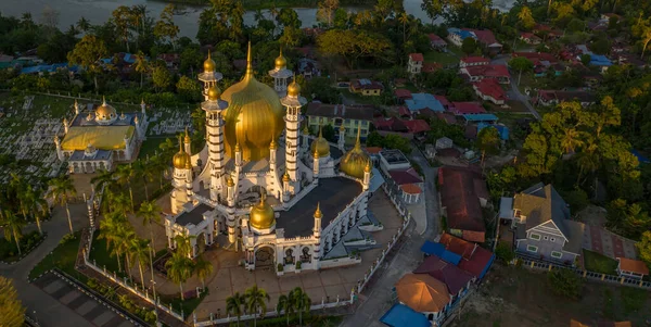 Vista Aérea Mezquita Ubudiah Kuala Kangsar Perak Malasia —  Fotos de Stock