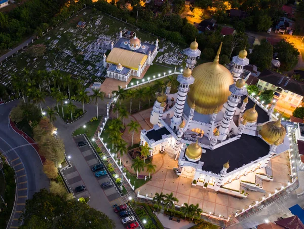 Vista Aérea Mezquita Ubudiah Kuala Kangsar Perak Malasia —  Fotos de Stock