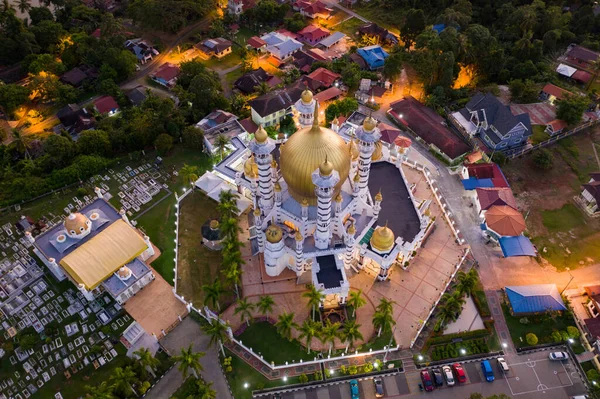 Vista Aérea Mesquita Ubudiah Kuala Kangsar Perak Malásia — Fotografia de Stock