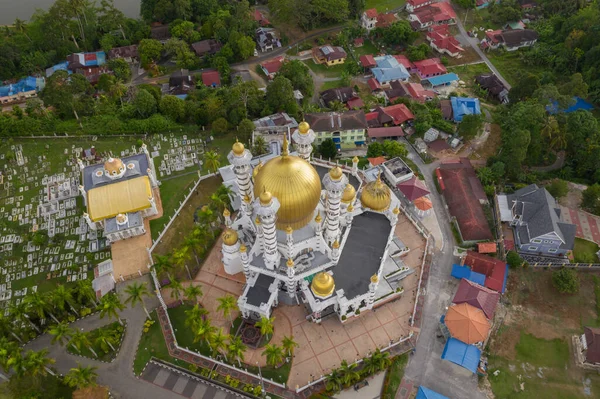 Vista Aérea Mezquita Ubudiah Kuala Kangsar Perak Malasia —  Fotos de Stock