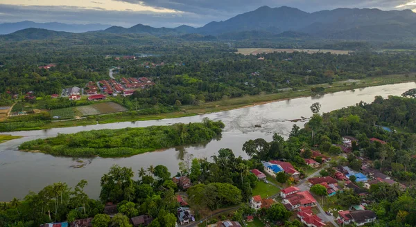 Vue Panoramique Ville Wat Phrathat Doi Kongmu Point Vue Mae — Photo