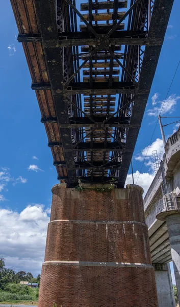 Old Train Iron Bridge Rural Malaysia — Stock Photo, Image