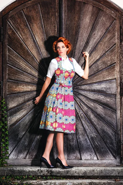 Dirndl Africaine Different Cultures Customs Come Together Take New Look — 스톡 사진