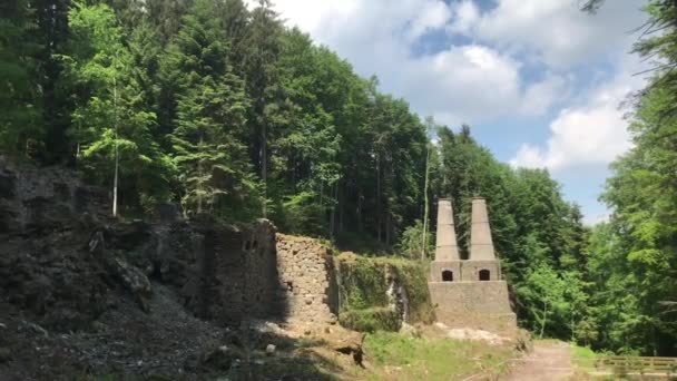 Oven Torens Van Cementfabriek Van Litzlsdorf Een Monumentaal Gebouw — Stockvideo