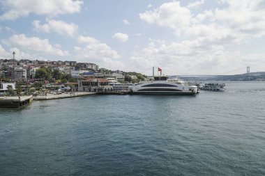 Beşiktaş İlçe Istanbul Türkiye'de Boğaziçi Köprüsü Manzaralı.
