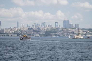 Feribot Kız Kulesi, Istanbul, Türkiye Deniz geçirir
