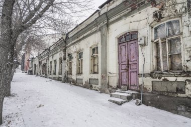 Kars şehir Türkiye'nin bina terk edilmiş